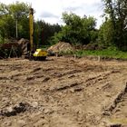 Фундамент на забивных ж/б сваях с бетонным ростверком для дома из газобетона с облицовкой в селе Карамышево Липецкой области от компании 35FS