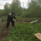 Фундамент на забивных ж/б сваях для маленького дома из бруса в городе Новосибирск, НСО, поселок Рыбачий, СНТ Лира от компании 35FS