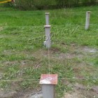 Фундамент на забивных ж/б сваях для каркасной беседки в поселке Глубокое Ленинградской области от компании 35FS