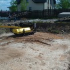 Фундамент для бани из бруса на забивных ж/б сваях в деревне Михайловская Ленинградской области от компании 35FS