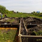 Фундамент на забивных ж/б сваях для дома из газобетона с облицовкой на хуторе Семиколенов Липецкой области от компании 35FS