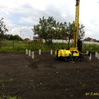 Фундамент на забивных ж/б сваях с бетонным ростверком для кирпичного дома в селе Елецкое Липецкой области от компании 35FS