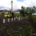 Фундамент на забивных ж/б сваях с бетонным ростверком для кирпичного дома в селе Елецкое Липецкой области от компании 35FS