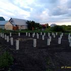 Фундамент на забивных ж/б сваях с бетонным ростверком для кирпичного дома в селе Елецкое Липецкой области от компании 35FS