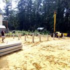 Фундамент на забивных ж/б сваях с бетонным ростверком для дома из блоков в городе Котовск Тамбовской области от компании 35FS