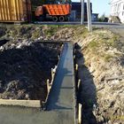 Фундамент на забивных ж/б сваях с бетонным ростверком для дома из газобетона с облицовкой кирпичом в селе Доброе Липецкой области от компании 35FS