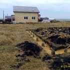 Фундамент на забивных ж/б сваях с бетонным ростверком для дома из газобетона с облицовкой в селе Новая Дубрава Липецкой области от компании 35FS