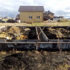 Фундамент на забивных ж/б сваях с бетонным ростверком для дома из газобетона с облицовкой в селе Новая Дубрава Липецкой области от компании 35FS