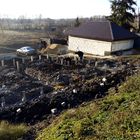 Фундамент на забивных ж/б сваях с бетонным ростверком для двухэтажного дома из газобетона в селе Крутогорье, Липецк от компании 35FS