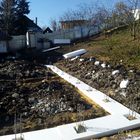 Фундамент на забивных ж/б сваях с бетонным ростверком для двухэтажного дома из газобетона в селе Крутогорье, Липецк от компании 35FS