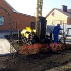 Фундамент для бани-бочки на забивных ж/б сваях