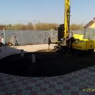 Фундамент для бани-бочки на забивных ж/б сваях