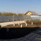 Фундамент для бани-бочки на забивных ж/б сваях