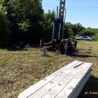 Фундамент на забивных ж/б сваях для дома из бруса 200х200, с мансардой в селе Дубовое, город Чаплыгин