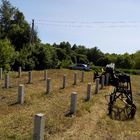 Фундамент на забивных ж/б сваях для дома из бруса 200х200, с мансардой в селе Дубовое, город Чаплыгин