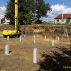 Фундамент на забивных железобетнных сваях под кирпичный дом в г. Грязи