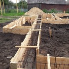 Фундамент на забивных ж/б сваях для дома из газобетона в селе Землянск Воронежской области от компании 35FS