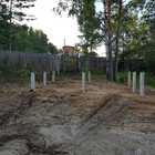 Фундамент на забивных ж/б сваях для гаража из бруса в селе Кафтанчиково Томской области от компании 35FS