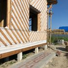 Фундамент на забивных ж/б сваях для каркасного дома с террасой в селе Калтай Томской области от компании 35FS