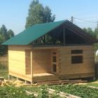 Фундамент на забивных ж/б сваях для бани из бруса с террасой в поселке Родионово Томской области от компании 35FS