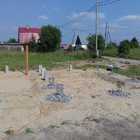 Фундамент на забивных ж/б сваях с бетонным ростверком для дома из бруса в селе Поросино Томской области от компании 35FS