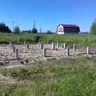 Фундамент на забивных ж/б сваях с бетонным ростверком для дома из бруса в селе Поросино Томской области от компании 35FS