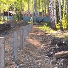 Фундамент на забивных ж/б сваях для забора в поселке Родной Челябинской области от компании 35FS