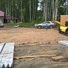 Фундамент на забивных ж/б сваях с бетонным ростверком для дома из пеноблока с отделкой кирпичом в Челябинске, СНТ Чайка 2 от компании 35FS