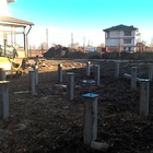 Фундамент на забивных ж/б сваях для бани из бруса в поселке Белые Росы, Челябинск от компании 35FS