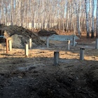 Фундамент на забивных ж/б сваях для бани из оцилиндрованного бревна в поселке  Песчаное Озеро Челябинской области от компании 35FS