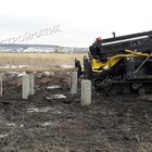 Фундамент на забивных ж/б сваях с обвязкой брусом для каркасного дома в селе Гудовка Воронежской области от компании 35FS