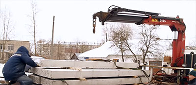 Разгрузка свай